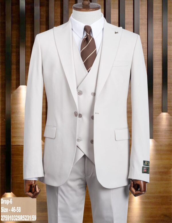 COSTUME 3 PIÈCES BEIGE IVOIRE