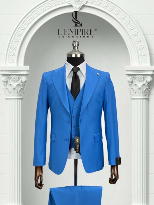 COSTUME 3 PIÈCES BLEU AZUR