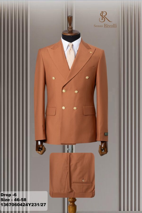 COSTUME CROISÉ ORANGE FONCÉ