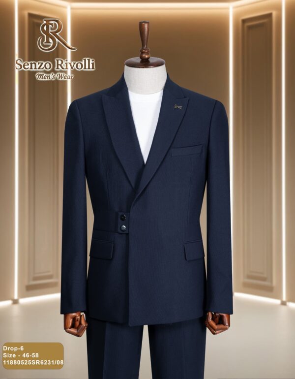 COSTUME KIMONO À BOUTON DE PRESSION BLEU NUIT
