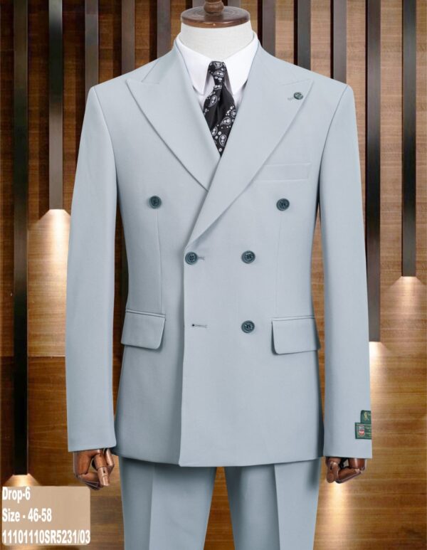 COSTUME CROISÉ BLEU CIEL