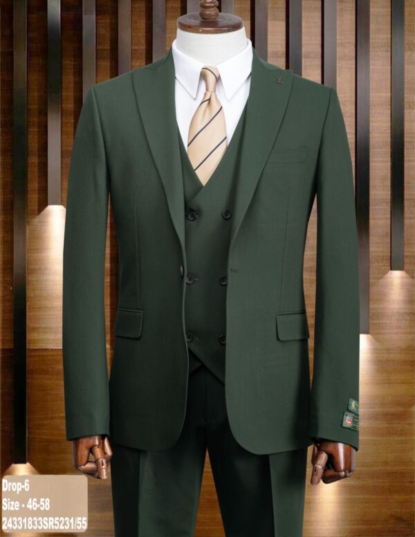 COSTUME 3 PIÈCES VERT OLIVE