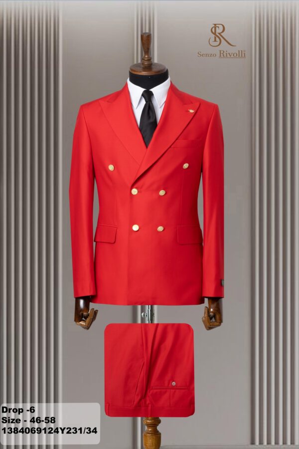 COSTUME CROISÉ ROUGE