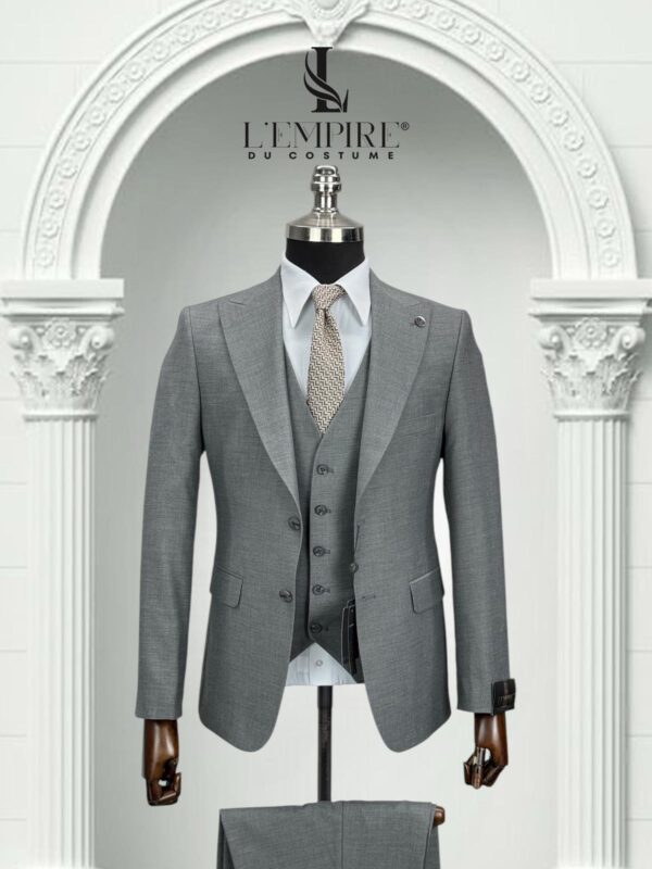 COSTUME 3 PIÈCES GRIS FONCÉ