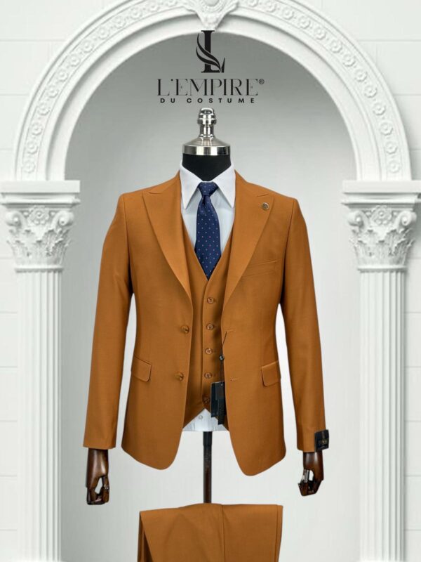 COSTUME 3 PIÈCES CAMEL CARAMEL