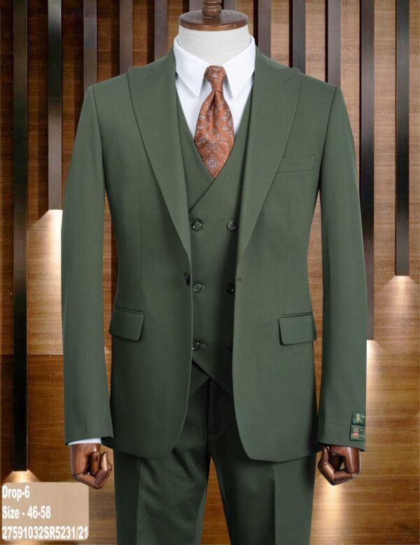 COSTUME 3 PIÈCES VERT MILITAIRE