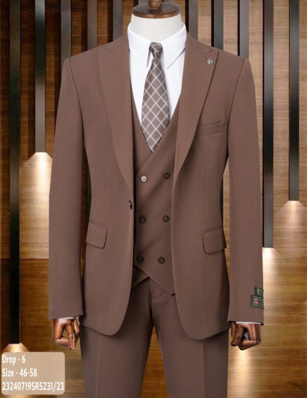 COSTUME 3 PIÈCES MARRON TAUPE