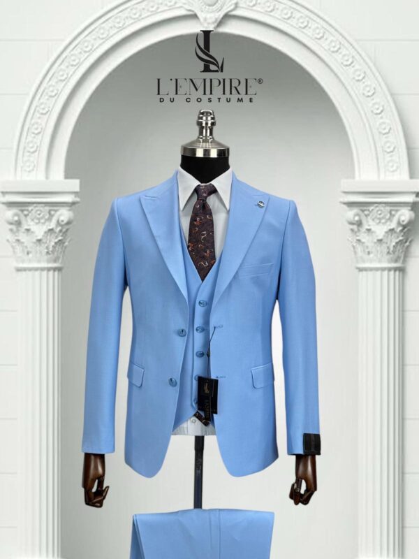 COSTUME 3 PIÈCES BLEU ACIER