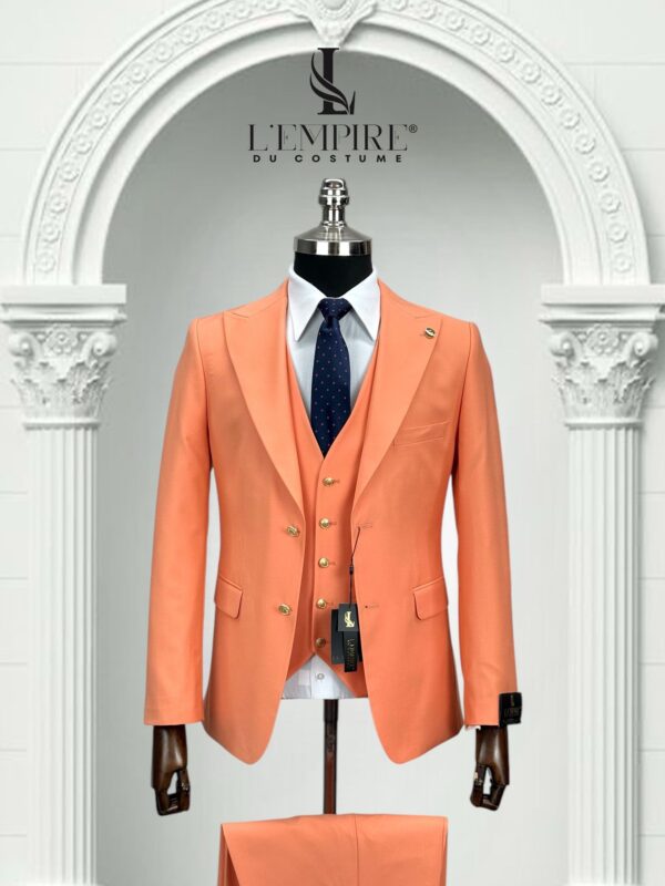 COSTUME 3 PIÈCES ORANGE PASTEL