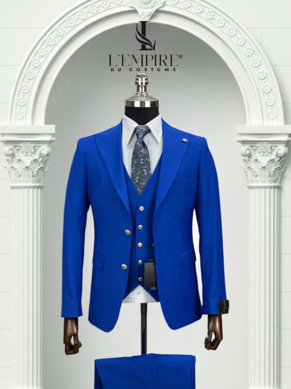 COSTUME 3 PIÈCES BLEU ROI
