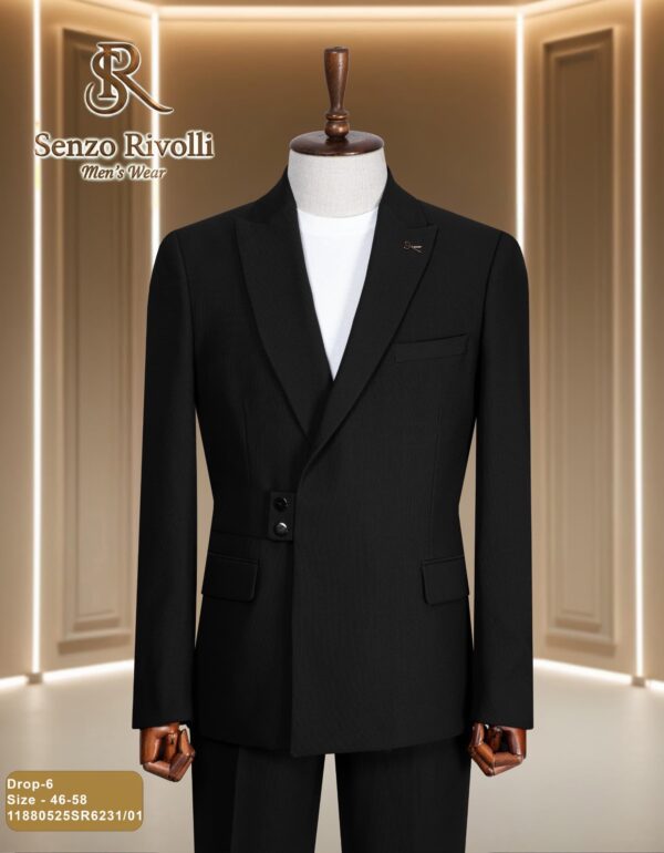 COSTUME KIMONO À BOUTON DE PRESSION NOIR