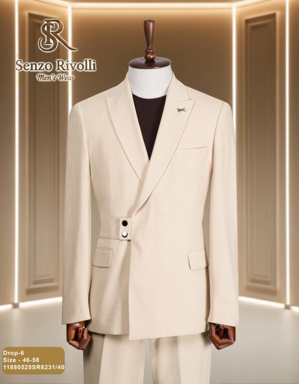 COSTUME KIMONO À BOUTON DE PRESSION BEIGE VANILLE