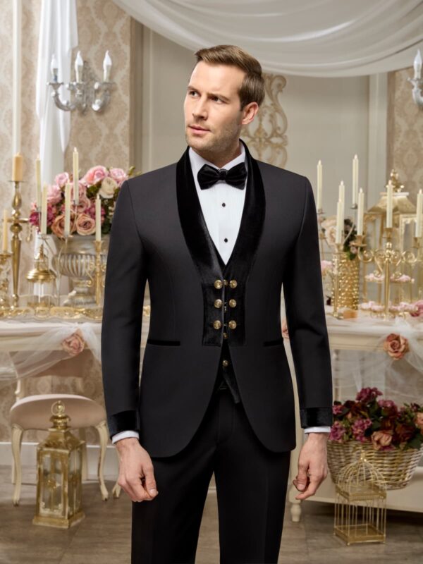 SMOKING PRESTIGE NOIR COL VELOUR