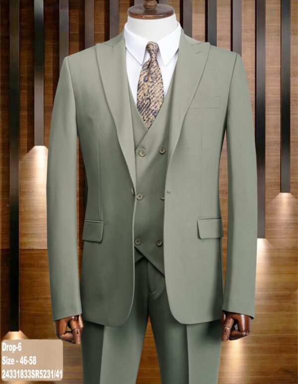 COSTUME 3 PIÈCES VERT SAUGE