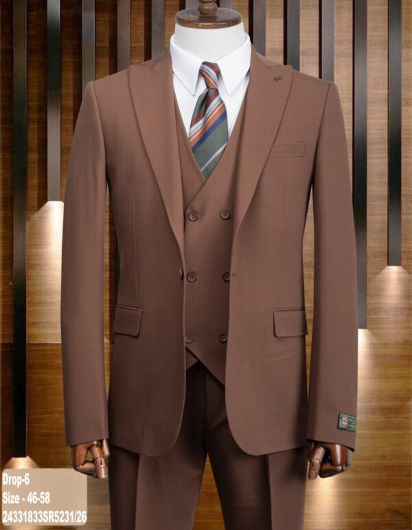 COSTUME 3 PIÈCES MARRON CLAIR